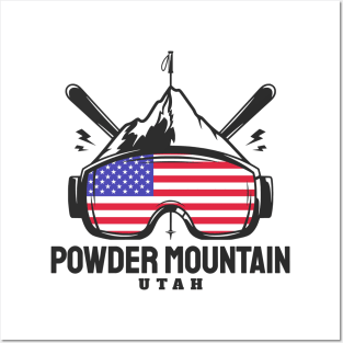 Powder Mountain Utah USA Ski Resort Skiing Souvenir Posters and Art